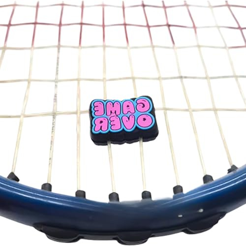 Netbiio Amortiguador de vibraciones de tenis de silicona, 12 unidades, diseño de dibujos animados, para raquetas y cuerdas, amortiguadores de vibraciones
