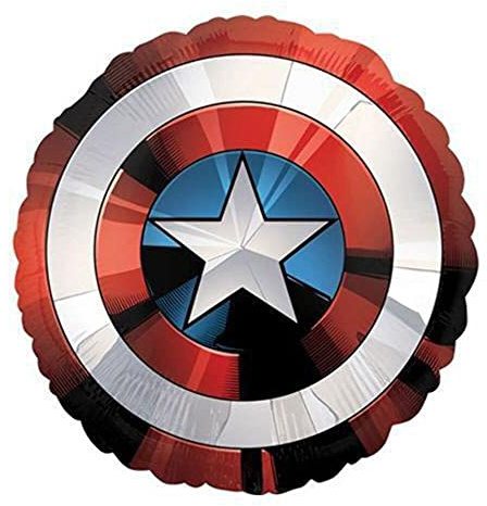 Amscan 3484101 - Pallone in foil Jumbo Avengers Shild, diametro circa 71 cm, pallone ad elio