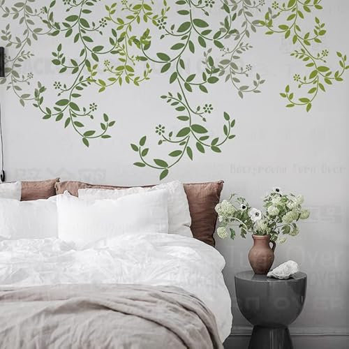 40cm Ivy Leaf Vine Vintage Stencil Stencils Mandala Paint Big for Walls Large Decor Furniture Template Niche Wall Flooring Tile Decoration Frames Templates to The Seeds Reusable Patterns