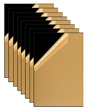 ZESABGE 8 Pièces Plaque Acrylique Noir,210 * 148 * 1mm Feuille Acrylique en Plexiglas,A5 Feuille de Plastique pour Peinture,Cadre Photo,Impression,etc