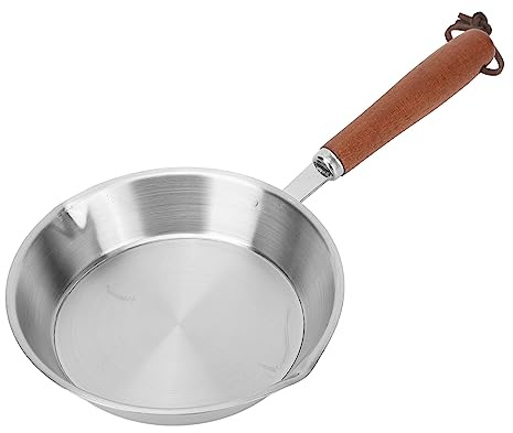 Stainless Steel Frying Pan, Mini Non Stick Fry Egg Pan, Compatible with Induction Stoves, Gas Stoves, Skillet with Ergonomic Handle for Household & Restaurant (12CM)