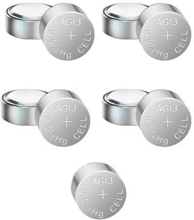 9 LR44 Batteries - 1.5V Alkaline Button Cell Batteries, Coin Battery for Watches, Calculators, Car Key Fobs, Cameras, Also Known as AG13, A76, L1154, V13GA Battery