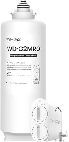 Waterdrop WD-G2MRO Filtro, Vida Útil de 2 Años, Reemplazo para Sistema de Ósmosis Inversa WD-G2-B, WD-G2-W