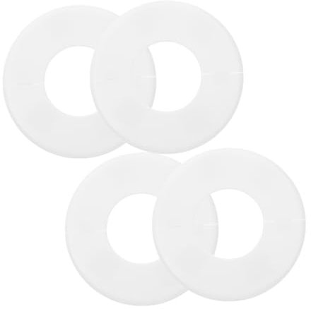 MOBUTOFU Lot De 4 Rosaces De Piscine en Abs pour Rampe De Piscine Creusée Bride De Tuyau Fendue Blanche Couvercle De Trou Déchelle De Piscine