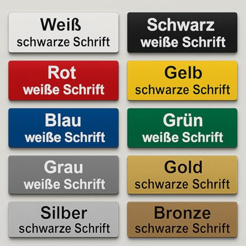 Klingel- & Briefkastenschild personalisierte aus Acryl – Gravur nach Wunsch - Wetterfest briefkasten namensschild selbstklebend (1 stück)