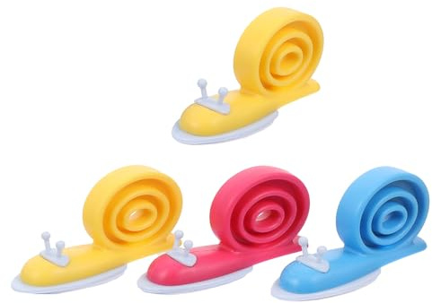 DIKACA 4 pièces Lot de Butées de Porte Plastique Escargot Protection Sécurité Garçon Fille Arrêtoir Léger et Portable pour Maison Couleurs Aléatoires Couleur Aléatoire Couleur Aléatoire