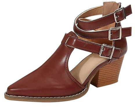 Pumps dam med remmar, klackskor dam eleganta spetsiga tår damskor med klack breda fötter traditionella skor vintage höga klackar andas danskängor kilklack höga skor