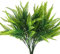 HUAESIN 4Pcs Artificial Fern Outdoor Faux Fern Plants Fake Boston Ferns Grass Plastic Greenery Bushes Shrubs Bundles for Front Porch Window Boxes Planter Hanging Basket Garden Wedding Decor 40cm