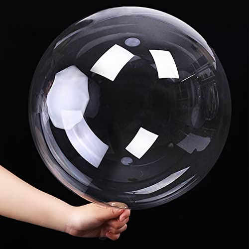 Bealif Large Bobo Balloons, 10 Pcs 20 Inch Clear Balloons Pack, Bubble Transparent Balloon Fillable for Photo Shoot Birthday Party Wedding Engagement Baby Shower Anniversary Decoration