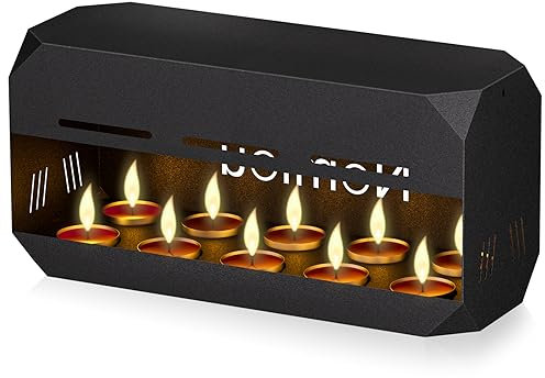 Teelichtofen für 10 Teelichthalter| Metall Hohe Sicherheit, einzigartiges Design & angenehme Wärme |Teelichtheizung | Tischofen | Kerzenofen | Teelichtkamin
