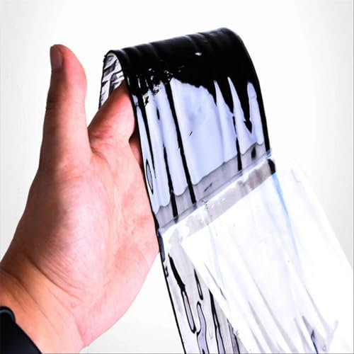 Cinta de Betún,Autoadhesiva Impermeable Cinta de Butilo Asfaltica de Aluminio,Tela Asfaltica de Aislamiento Térmico,para Reparación de Goteras,Fugas de Techo,Ancho x Largo (1m x 1m)