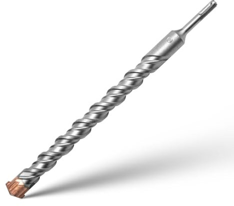 Brocas Hormigon Juego SDS Plus 4 Puntas de Metal Duro Brocas Pared Cruzadas Broca de Impacto Ideal Para Taladrar en Hormigón Piedra Natural Metal Plástico Granito 28mm x 350mm