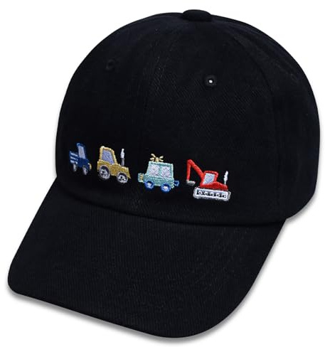 ZGDG Kids Boys Girls Baseball Cap Toddler Embroidery Car Trucker Hat Adjustable Washed Vintage Sun Fishing Hat for 3-8 Years
