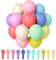 Oamwrae 110 Pcs Pastel Balloons, 12 Inch Latex Party Decorations for Kids' Birthday, Graduation, Baby Shower, Wedding - Rainbow Helium