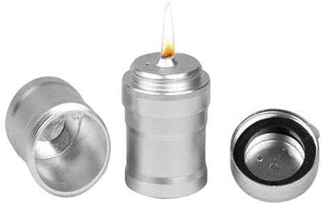Rustik Oljelampa - Vintage Lyktlampa i Silver Metall, Portabel Alkohollampa Med Veke, Aluminiumlegering För Trädgård