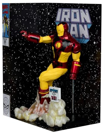 McFarlane Marvel Iron Man #256 - Figura Coleccionable de Escala 1/6ª con Escenario y cómic