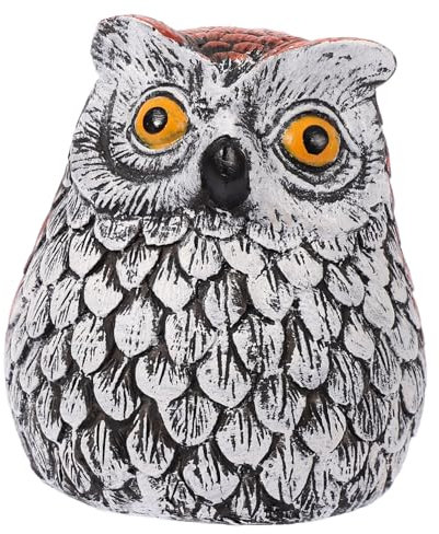 Abaodam Eulen Schlüsselhalter Statue Aus Harz Dekorativer Schlüsselkasten Für Außenbereich Versteckter Schlüsselhalter Für Garten Witterungsbeständiges Schlüsselversteck-figur