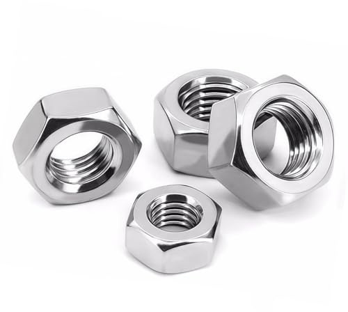 Drenky 25 Pcs M8 Nuts, 304 Stainless Steel Hex Nuts DIN934 Metric Hexagon Nut Fasteners for Bolts & Screws, Standard Thread