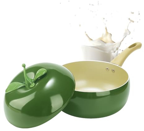 Ahuuen Ollas Pequeñas para Cocinar,Olla Para Cocción Lenta De Verduras Y Frutas - Sartén Con Tapa - Para Cocina, Estufa De Inducción, Cocinar, Hervir A Fuego Lento, Freír, Espaguetis, Sopa