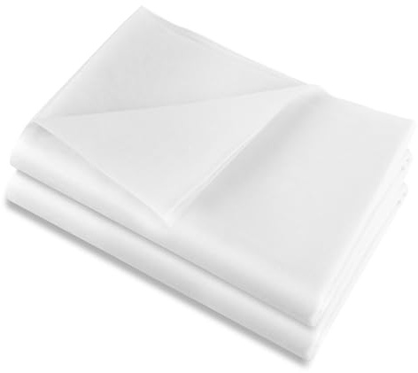 AUAUY 2St. Vita Smältbara Mellanlägg för Sömnad, Lappa, Non-Woven Enkelsidigt Mellanlägg, Stryk-På-Ty, Gränssnitt tyg-1 x 2 m-2 st – medium tjock + tjock(100 * 200 cm)