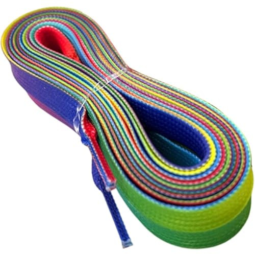 Lpitoy Lacci per Pattini Hockey, 1 Paio di Lacci per Pattini Hockey su Ghiaccio E Color Arcobaleno, Lacci Cerati per Scarpe, Stivali, Pattini, Pattini a Rotelle