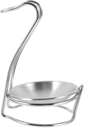 ABOOFAN Soporte para Cucharón de Acero Inoxidable Grueso, Expositor y Reposacucharas para Cocina y Comedor, Portacucharas Multifuncional, Adecuado para Restaurante y Uso Doméstico