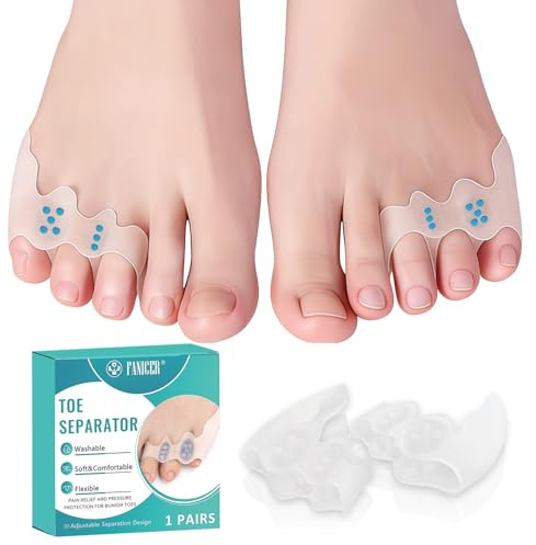 Séparateur Petits Orteils,Écarteur d'orteil en silicone,Petits Orteils séparateur et correcteur pour orteil,redresseur pour soulager l'inconfort,pour hommes et femmes