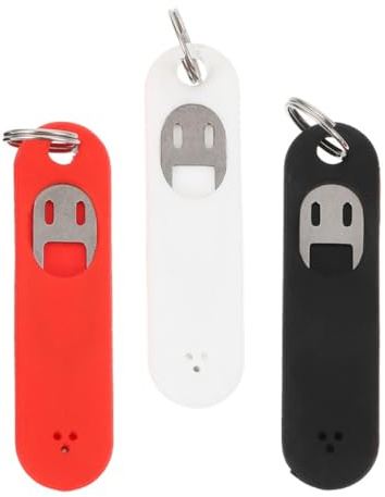 Roleader Lot de 3 Extracteurs de Carte Sim en Silicone, Aiguille D’éjection Anti-Perte, Couleurs Blanc, Rouge et Noir, Outil D’Extraction Compatible Smartphone, Accessoire Pratique