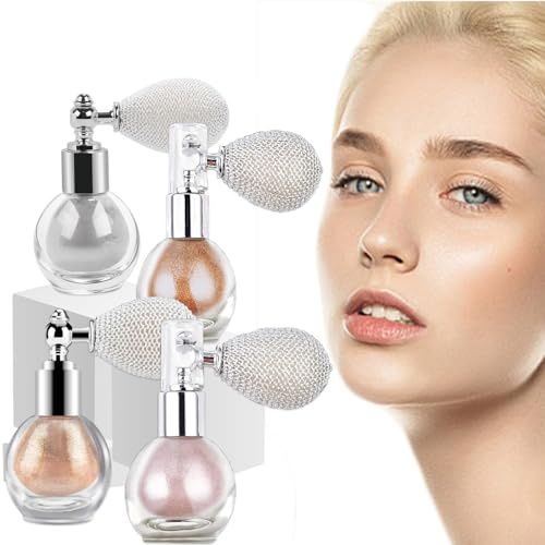 Glitter Spray, Paillettes de Corps, Spray Paillette Corps e Cheveux, 4 couleurs Poudre Libre Sprays Scintillant, Poudre Libre Sprays pour cheveux, pour Visage, Cheveux, les Raves et les Fêtes