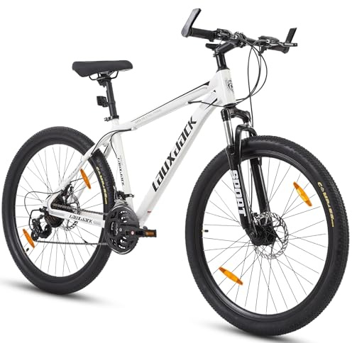 staronce VTT 26 pour homme et femme - VTT Hardtail avec dérailleur à 21 vitesses, freins à disque, fourche à suspension, cadre robuste, pour 165-180 cm
