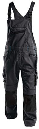 DASSY® Voltic Arbeitslatzhose mit Kniepolstertaschen - Größe 62 - ANTHRAZITGRAU/SCHWARZ