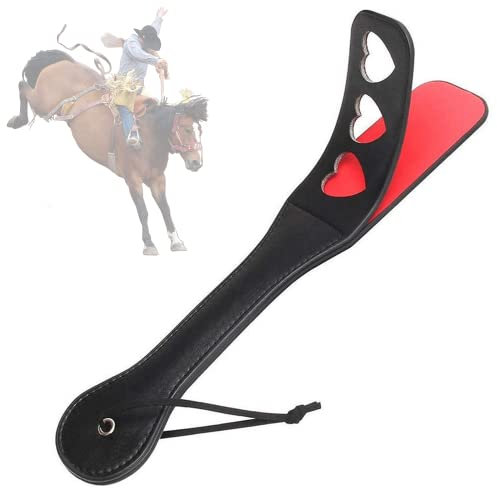 CGJIANG Horse Crop,PU Leather Black Horse Riding Crop,Riding Paddle for Horse Daily Training (Shape 1)