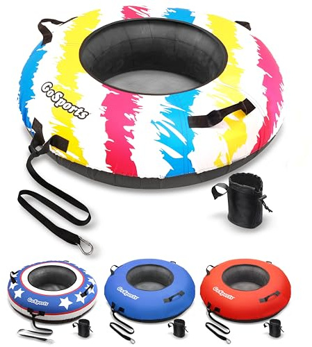 GoSports 44 Inch Heavy-Duty River Tube with Premium Canvas Cover - Commercial Grade River Tube - Retro