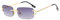 kachawoo Kleine Retro-Sonnenbrille, rechteckig, randlos, Vintage, männlich, weiblich, Sonnenbrille, UV400, rahmenlose Geburtstagsgeschenke für Mädchen (gold with grey)