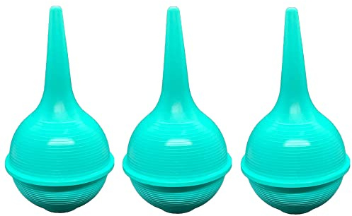 Comfort Soft Sterile Ear Bulb Rubber Hand Squeeze Baby Bulb Suction Sucker - 3 oz - Nasal - Ulcer (3 Pack)