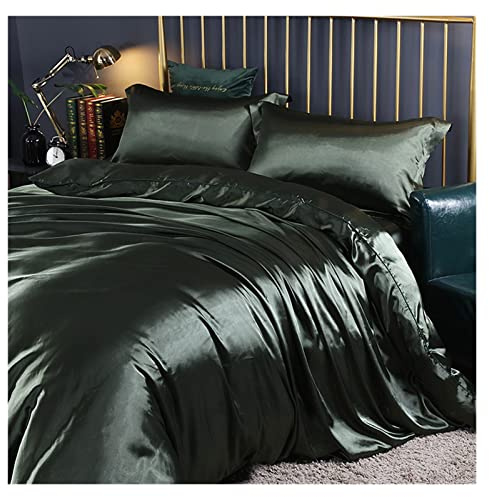 SYT-MD Sabanas Juego de Ropa de Cama con sábanas Consejo de Ropa de Cama de satén de Seda de Morera (Color : 42 EU, Size : 150x200cm 4 pcs Set)