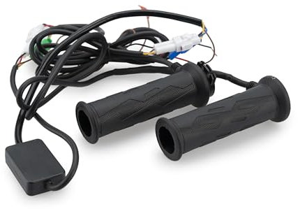 Puig 21729N Heizgriffe von Puig, universell mit integriertem Thermostat und vier Temperaturstufen für mehr thermischen Komfort beim Fahren in kaltem Klima, Schwarz