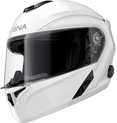 Sena Outrush Modular Smart Helmet (Gloss White, Small) (OUTRUSH-GW00S)