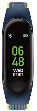 Tikkers Series 1 Blue Canvas Rip Strap Activity tracker with colour touch screen and up to 7 day battery life TKS01-0012