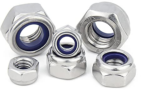 M2 304 Stainless Steel Nyloc Lock Nut,2mm Self Nylock Locking Nuts with Nylon Inserts (Pack of 20)