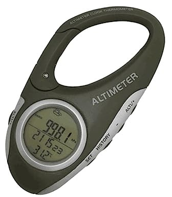 Portable Thermometer Barometer Altimeter Handheld Outdoor Climbing Carabiner for Hiking