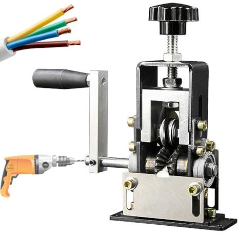 Manual Wire Stripping Machine, TGKYK Wire Stripper Tool with Hand Crank or Drill Powered, Adjustable Cable Stripper Tool, Efficiently Cable Stripping Machine for 1-20 mm Scrap Copper Recycling