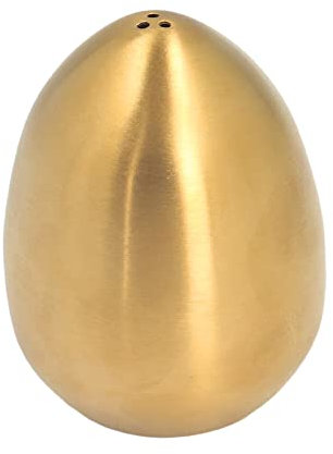 HAOHIZE Egg Spice Shaker, Stainless Steel Egg Shaped Pepper Shaker Powder Shaker, Cinnamon Shaker, Powder Sugar Shaker with Lid,Cocoa Shaker,Spice Shaker Icing Sugar, Sugar, Salt (Gold)