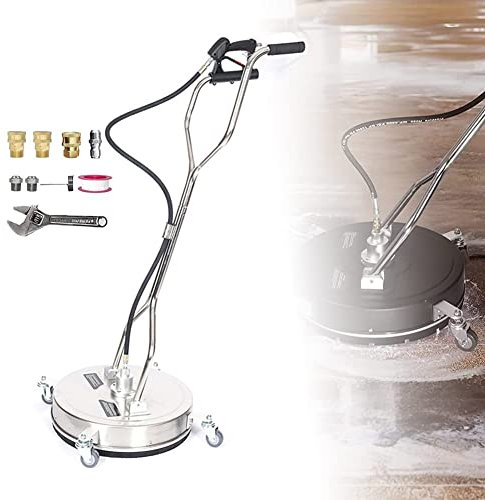 TRELVEX Hidrolavadora de 21 con Barra rociadora Frontal de 3 boquillas, 4200 PSI, limpiadora de Superficies Planas de Acero Inoxidable, Accesorio Giratorio para Pisos.