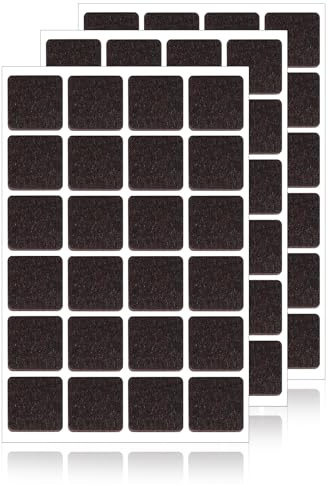 BOHUIZ Lot de 72 patins en feutre autocollants - 3 mm d'épaisseur - Marron - Pour meubles - Pour chaise - Pour protéger vos meubles et sols (rectangulaires)