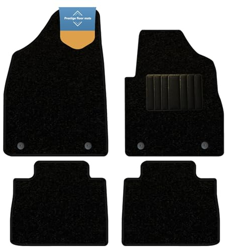 Prestige Mats - Tailored Car Floor Mat - Fits MG MOTORS HS AUTO 2019-2024- Black Carpet - Non-Slip Car Floor Mat - PVC Heelmat - Edged with Black Cloth Binding