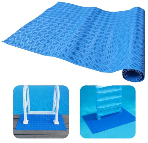 Grtoeud Swimming Pool Mat - 36 x 17 Inch PVC Non-Slip Pad Blue