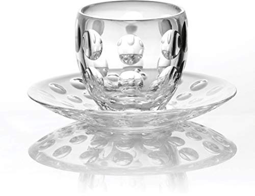 Guzzini: Venice Lot de 6 tasses avec soucoupe en acrylique 110 ml (Import Allemagne)