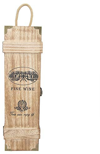 Scatola per conservare il vino, scatola in legno, scatola regalo per bottiglia di vino singola, scatola regalo in legno, scatola di presentazione vintage per feste di compleanno, inaugurazione della