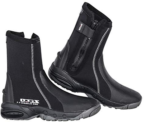 ZCCO 5mm Neoprene Diving Boots with Anti-Slip Rubber Sole, Scuba Snorkeling Boots for Water Sports, Black (black, 6)